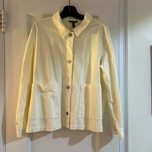 Eileen Fisher off white corduroy jacket